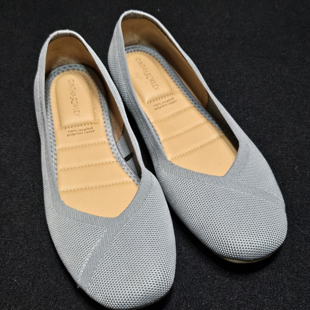 Cynthia Rowley Gray Ballet Flats Shoes Woman 9M Minimalist Contemporary Everyday
